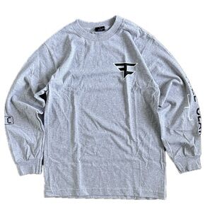 Faze Clan Long Sleeve Tee Light Grey Small